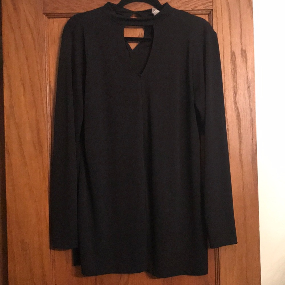 asos curve long sleeve choker top